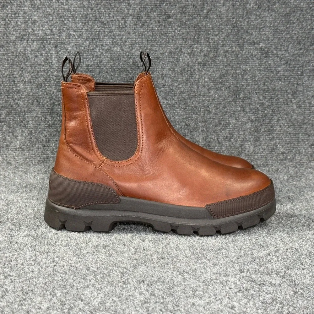 Polo Ralph Lauren Oslo Chelsea Boots Men's 7 Brown Leather Classic Pull On Shoes